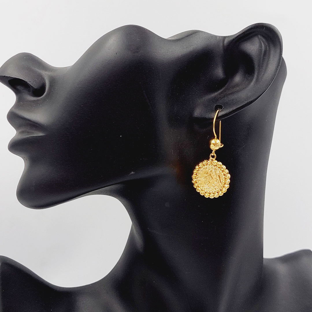 Rashadi Balls Earrings  Made Of 21K Yellow Gold by Saeed Jewelry-28744
