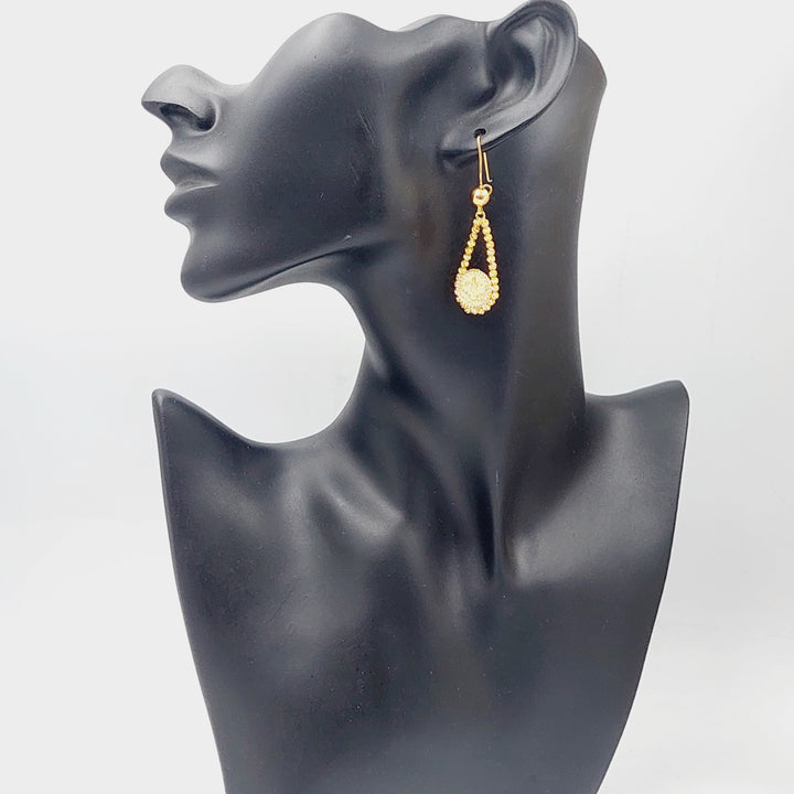 Rashadi Balls Earrings Made Of K Yellow Gold by Saeed Jewelry-28530