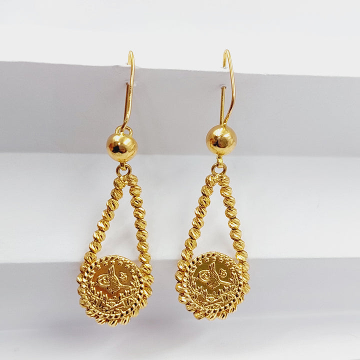 Rashadi Balls Earrings Made Of K Yellow Gold by Saeed Jewelry-28530