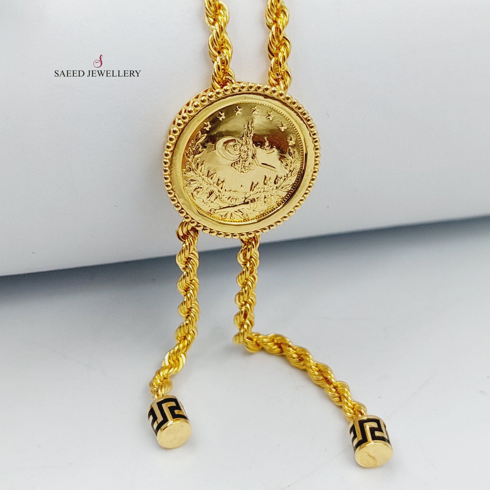 Rashadi Balls Necklace  Made Of 21K Yellow Gold  <br>Bracelet Length: <strong> 19cm </strong> by Saeed Jewelry-29376