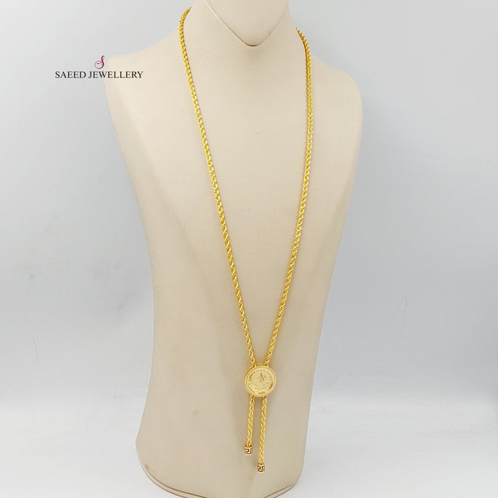 Rashadi Balls Necklace  Made Of 21K Yellow Gold  <br>Bracelet Length: <strong> 19cm </strong> by Saeed Jewelry-29376