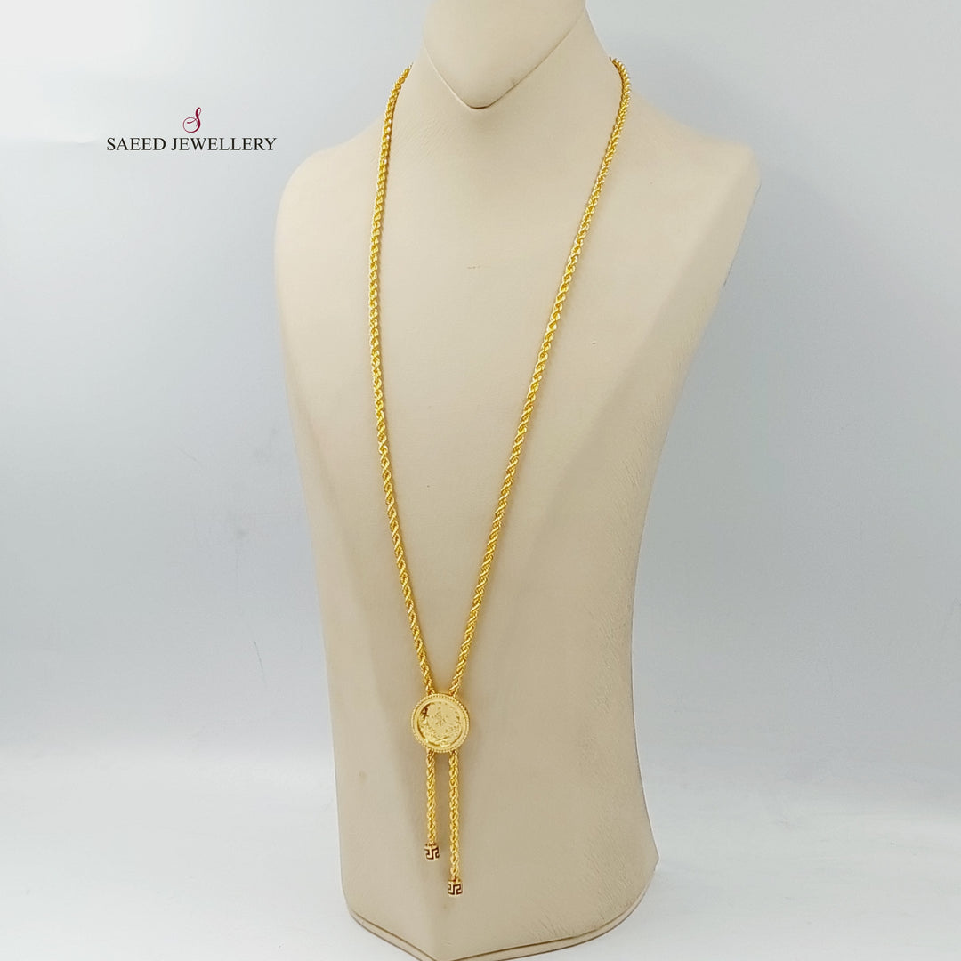 Rashadi Balls Necklace  Made Of 21K Yellow Gold  <br>Bracelet Length: <strong> 19cm </strong> by Saeed Jewelry-29376