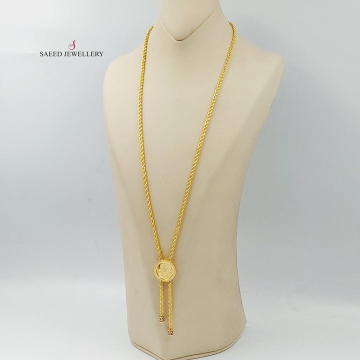 Rashadi Balls Necklace  Made Of 21K Yellow Gold  <br>Bracelet Length: <strong> 19cm </strong> by Saeed Jewelry-29376