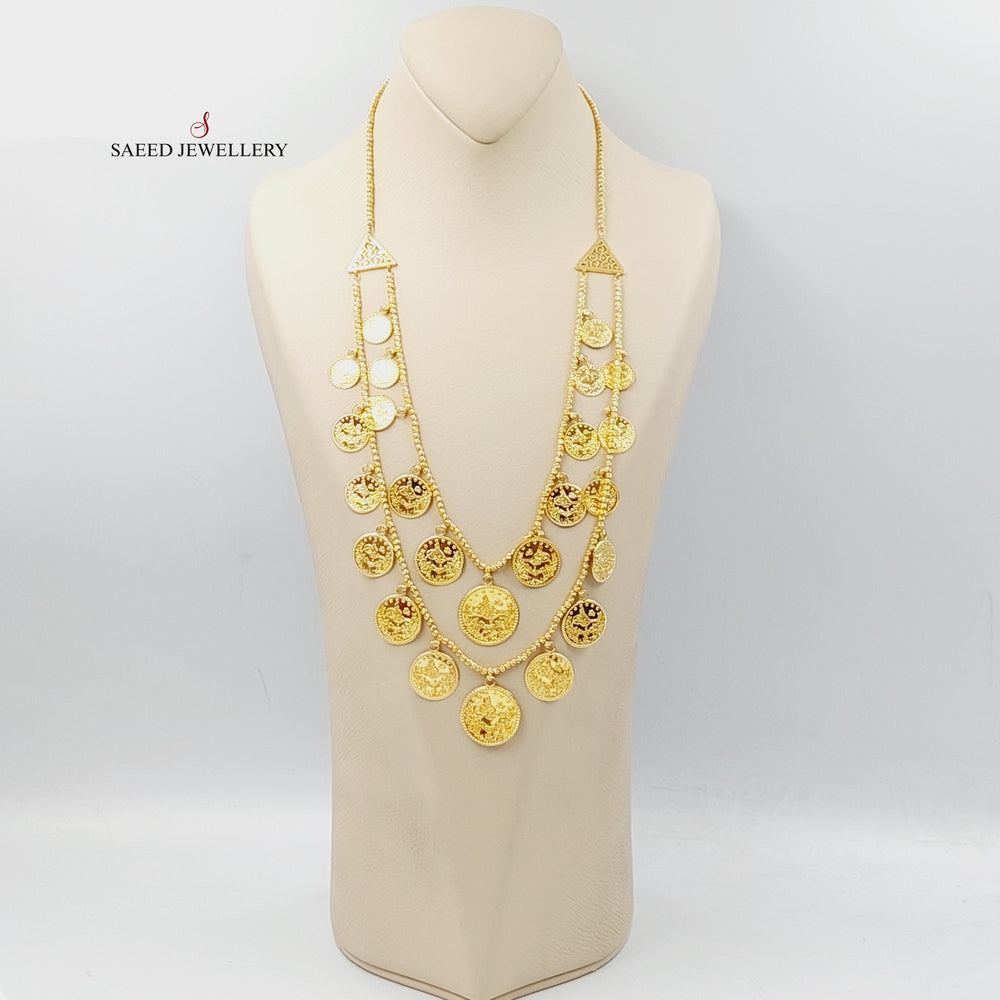Rashadi Balls Necklace  Made Of 21K Yellow Gold by Saeed Jewelry-28746
