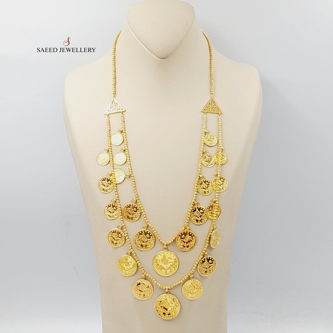 Rashadi Balls Necklace  Made Of 21K Yellow Gold by Saeed Jewelry-28746