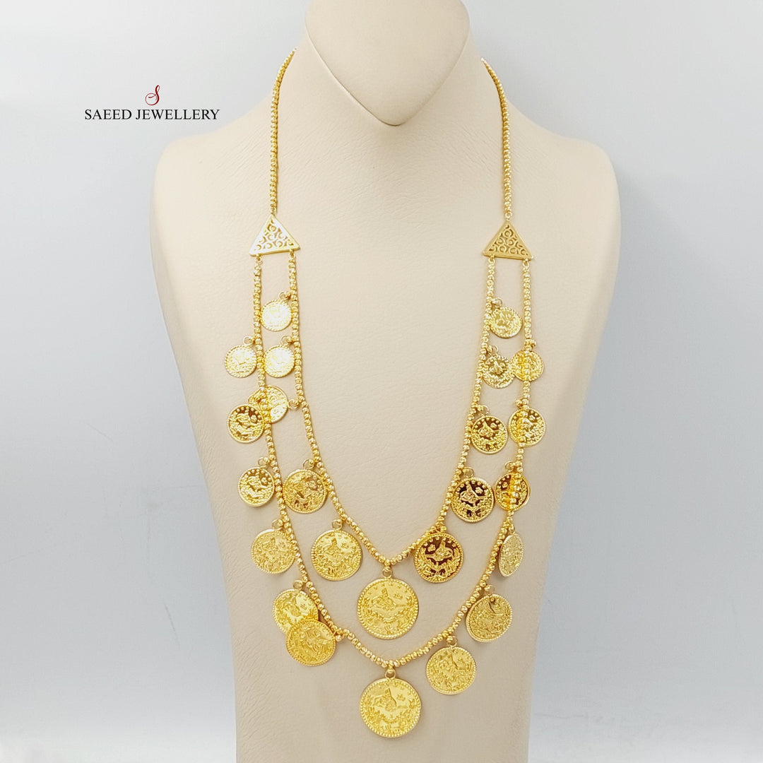 Rashadi Balls Necklace  Made Of 21K Yellow Gold by Saeed Jewelry-28746