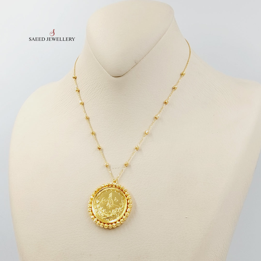 Rashadi Balls Necklace  Made Of 21K Yellow Gold by Saeed Jewelry-29118