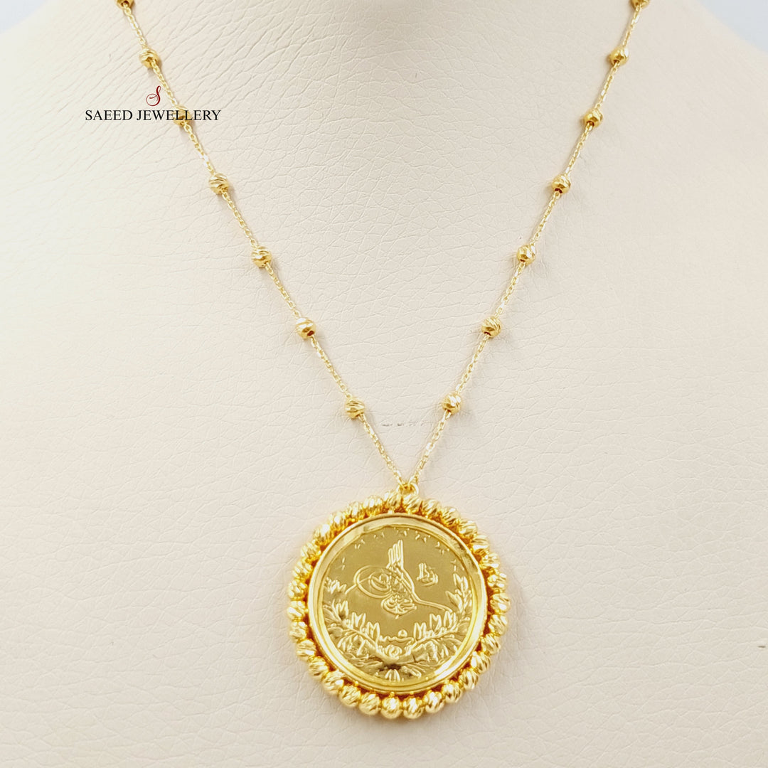 Rashadi Balls Necklace  Made Of 21K Yellow Gold by Saeed Jewelry-29118