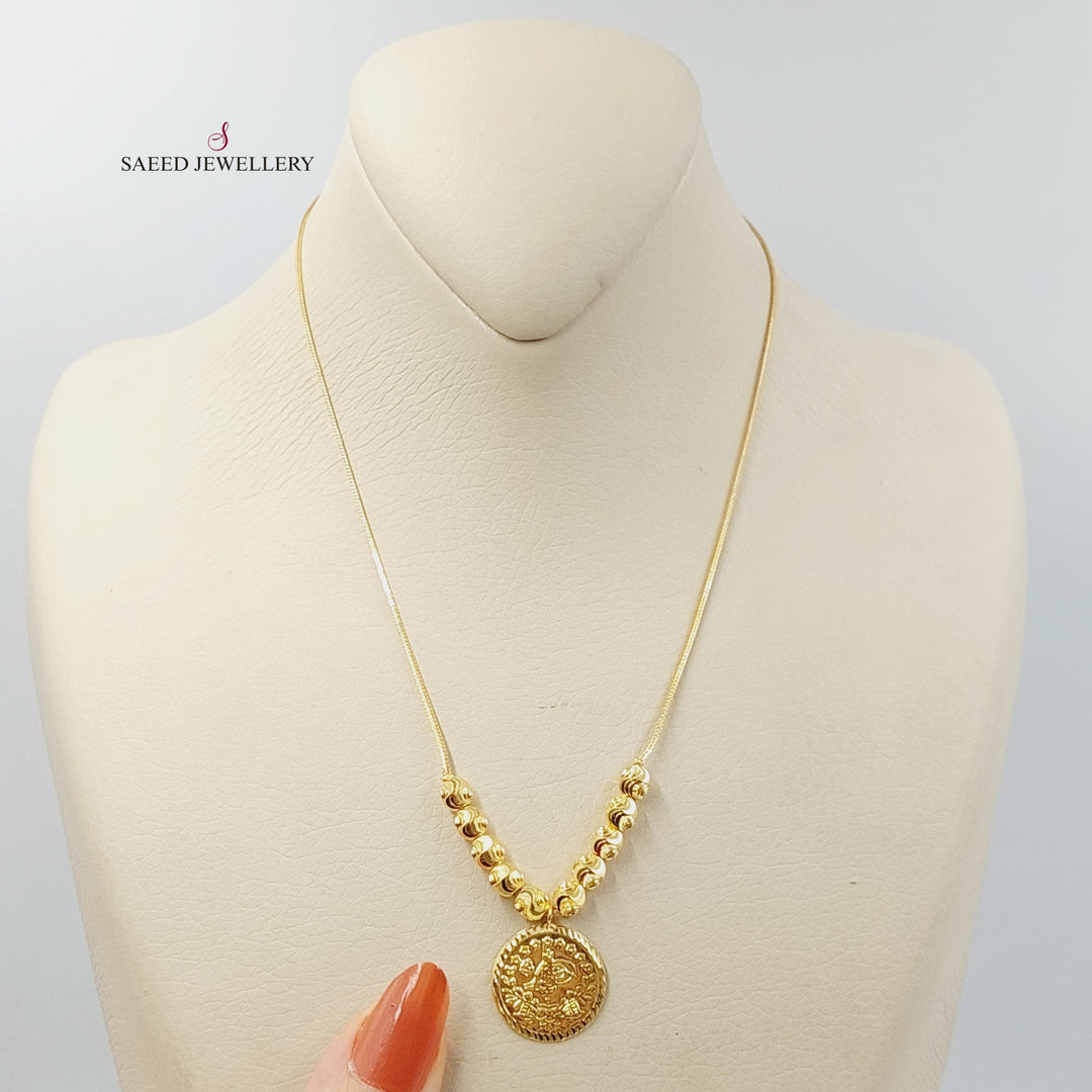 Rashadi Balls Necklace  Made Of 21K Yellow Gold by Saeed Jewelry-29720