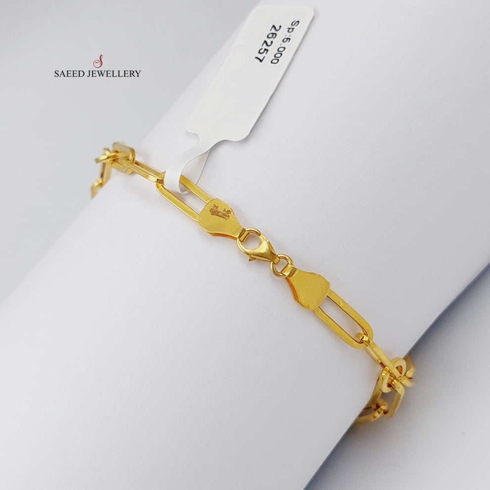Rashadi Bracelet Made Of 21K Yellow Gold by Saeed Jewelry-28415