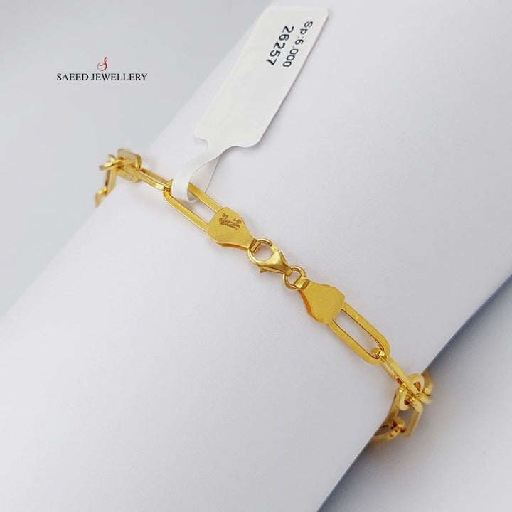 Rashadi Bracelet Made Of 21K Yellow Gold by Saeed Jewelry-28415
