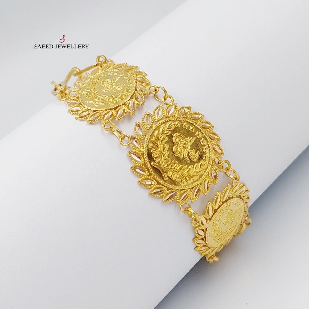 Rashadi Bracelet Made Of 21K Yellow Gold by Saeed Jewelry-28415