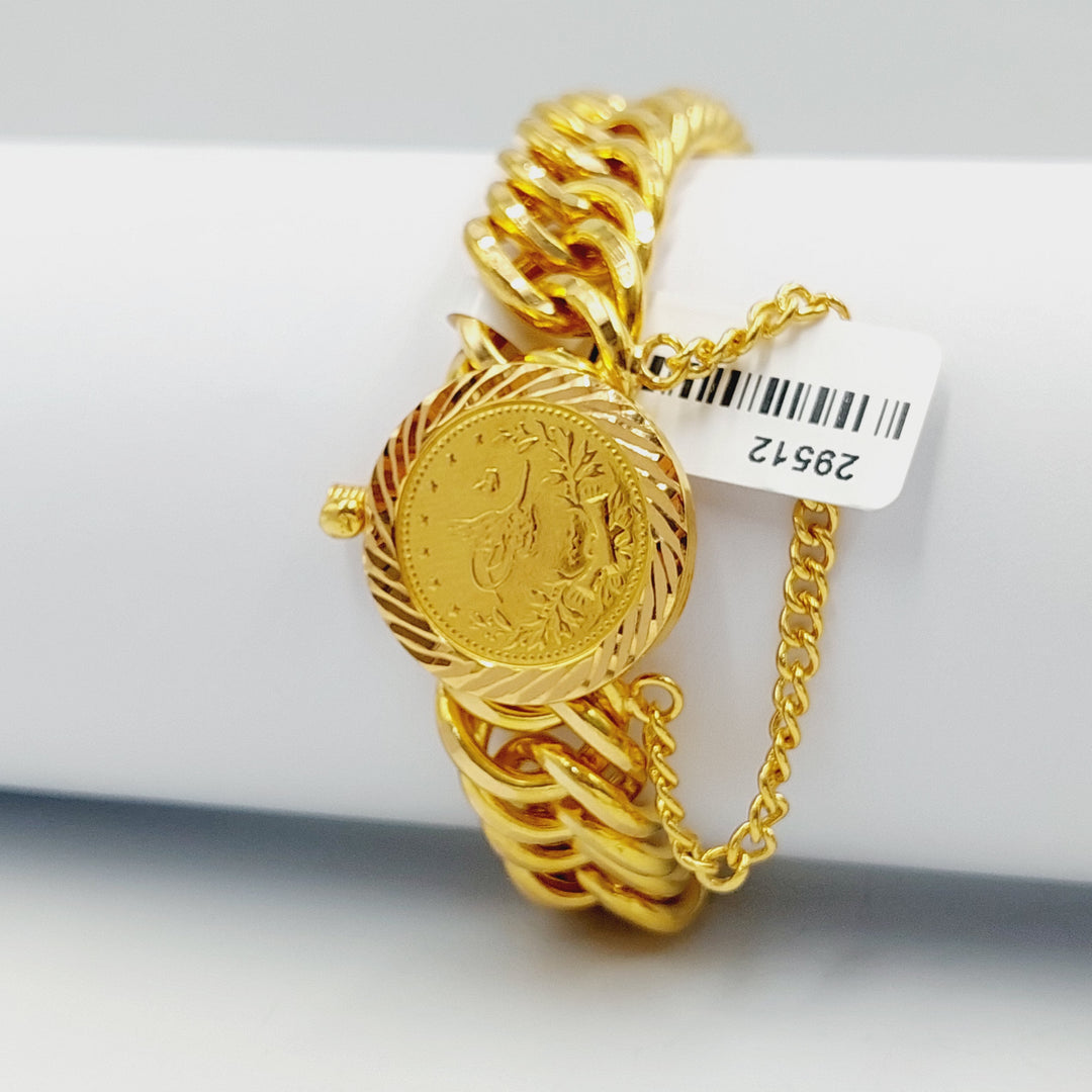Rashadi Cuban Links Bracelet  Made Of 21K Yellow Gold by Saeed Jewelry-29512