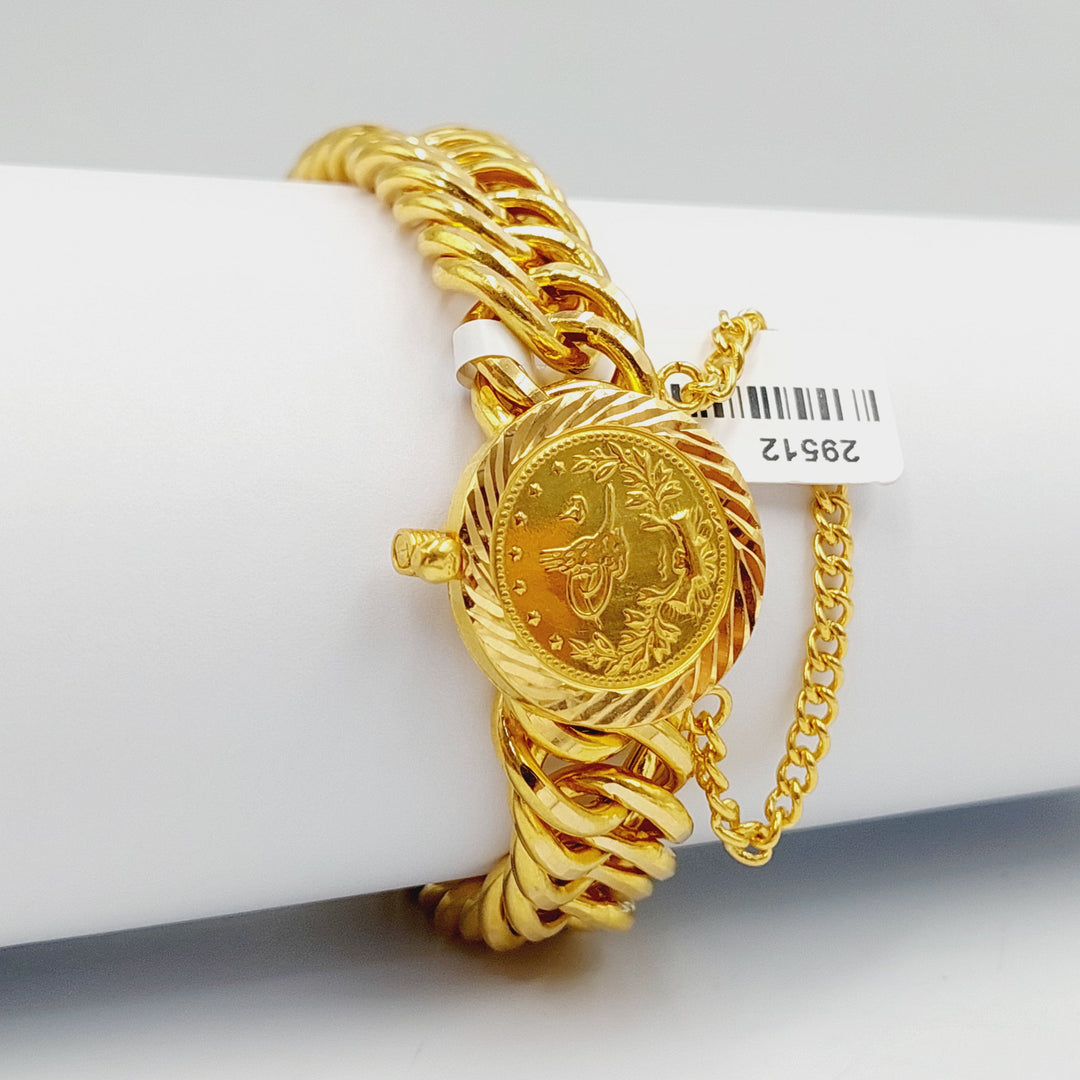 Rashadi Cuban Links Bracelet  Made Of 21K Yellow Gold by Saeed Jewelry-29512