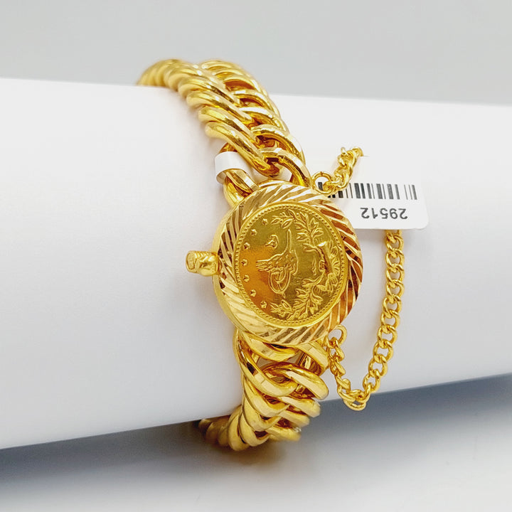 Rashadi Cuban Links Bracelet  Made Of 21K Yellow Gold by Saeed Jewelry-29512