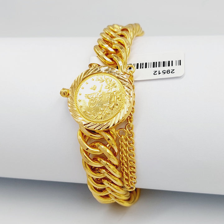 Rashadi Cuban Links Bracelet  Made Of 21K Yellow Gold by Saeed Jewelry-29512