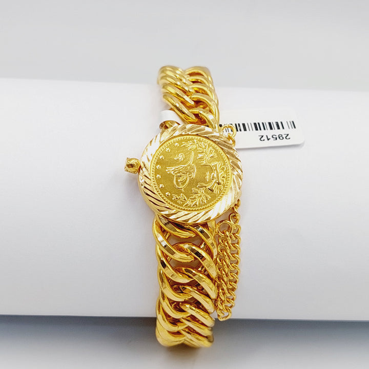 Rashadi Cuban Links Bracelet  Made Of 21K Yellow Gold by Saeed Jewelry-29512