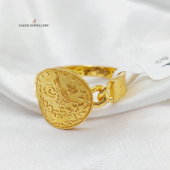 Rashadi Cuban Links Ring  Made Of 21K Yellow Gold by Saeed Jewelry-29038