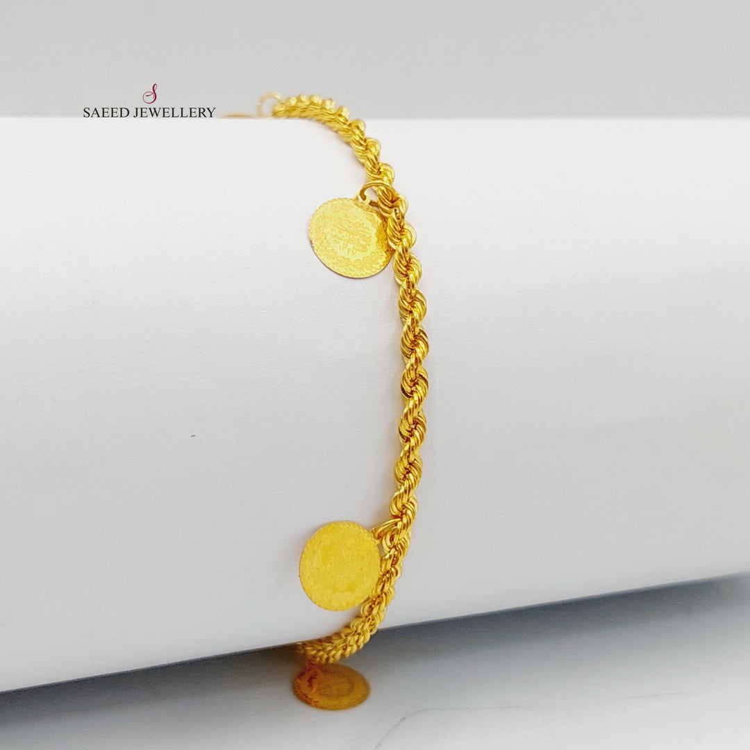Rashadi Dandash Bracelet  Made Of 21K Yellow Gold by Saeed Jewelry-29285