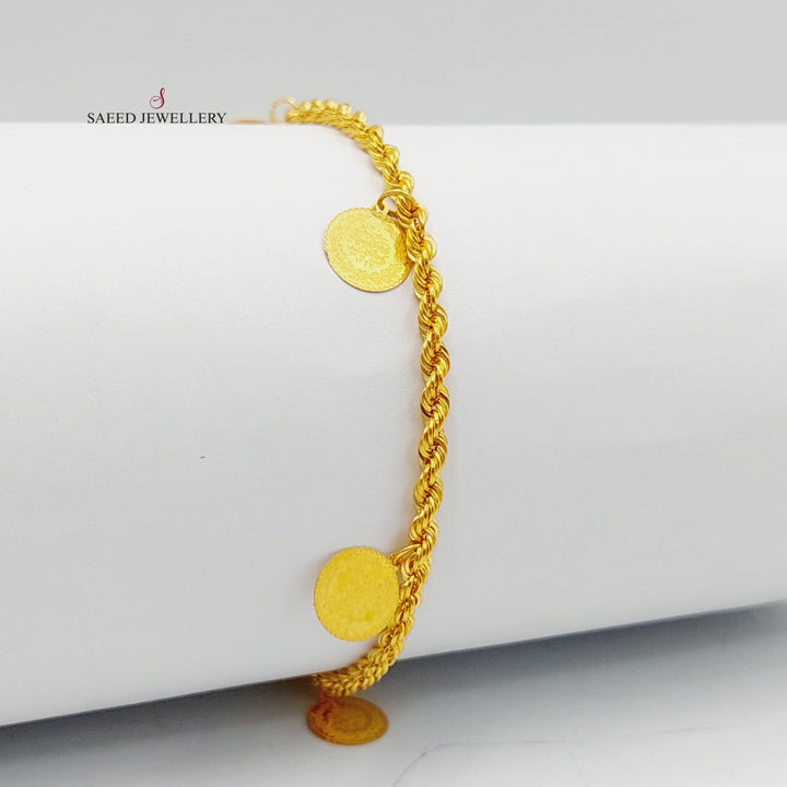 Rashadi Dandash Bracelet  Made Of 21K Yellow Gold by Saeed Jewelry-29285