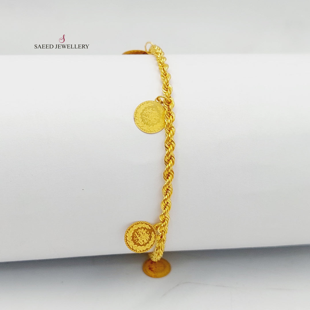 Rashadi Dandash Bracelet  Made Of 21K Yellow Gold by Saeed Jewelry-29285