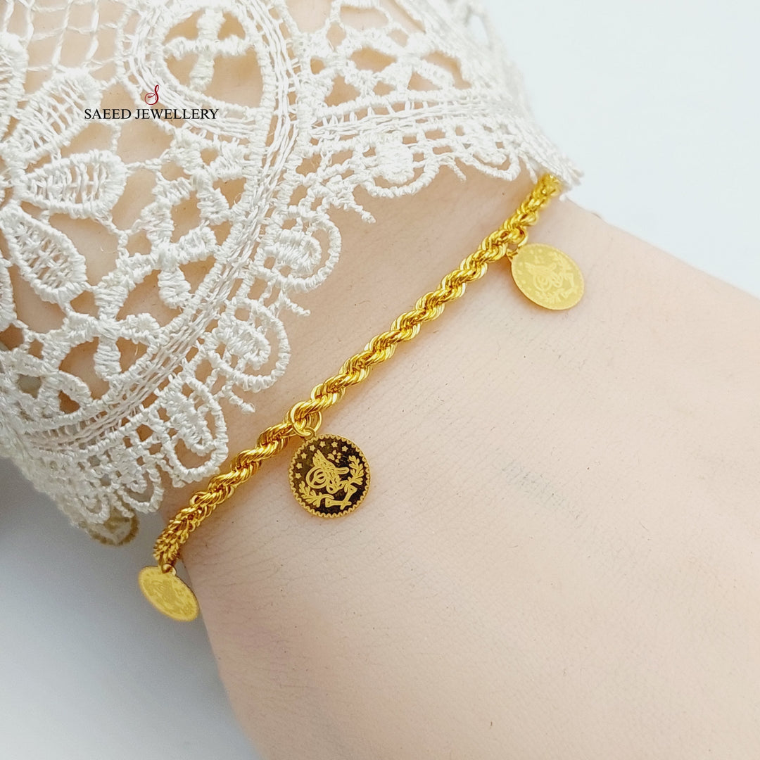 Rashadi Dandash Bracelet  Made Of 21K Yellow Gold by Saeed Jewelry-29286