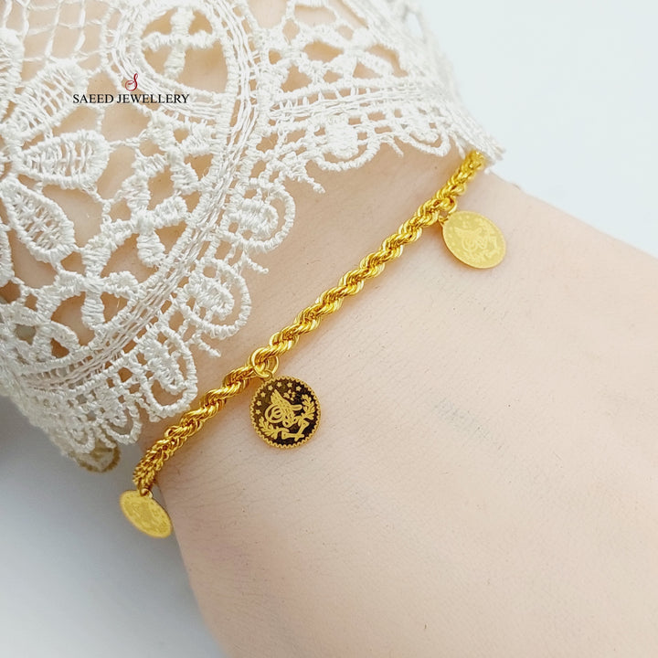 Rashadi Dandash Bracelet  Made Of 21K Yellow Gold by Saeed Jewelry-29286