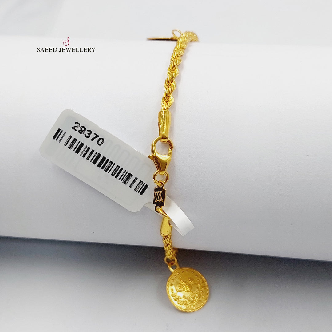 Rashadi Dandash Bracelet  Made Of 21K Yellow Gold by Saeed Jewelry-29368