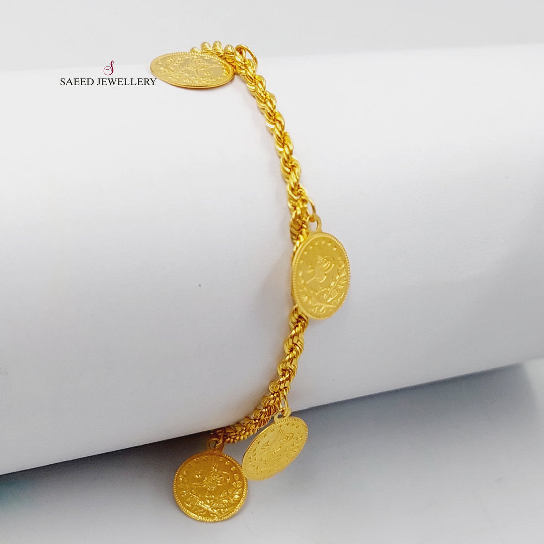 Rashadi Dandash Bracelet  Made Of 21K Yellow Gold by Saeed Jewelry-29368