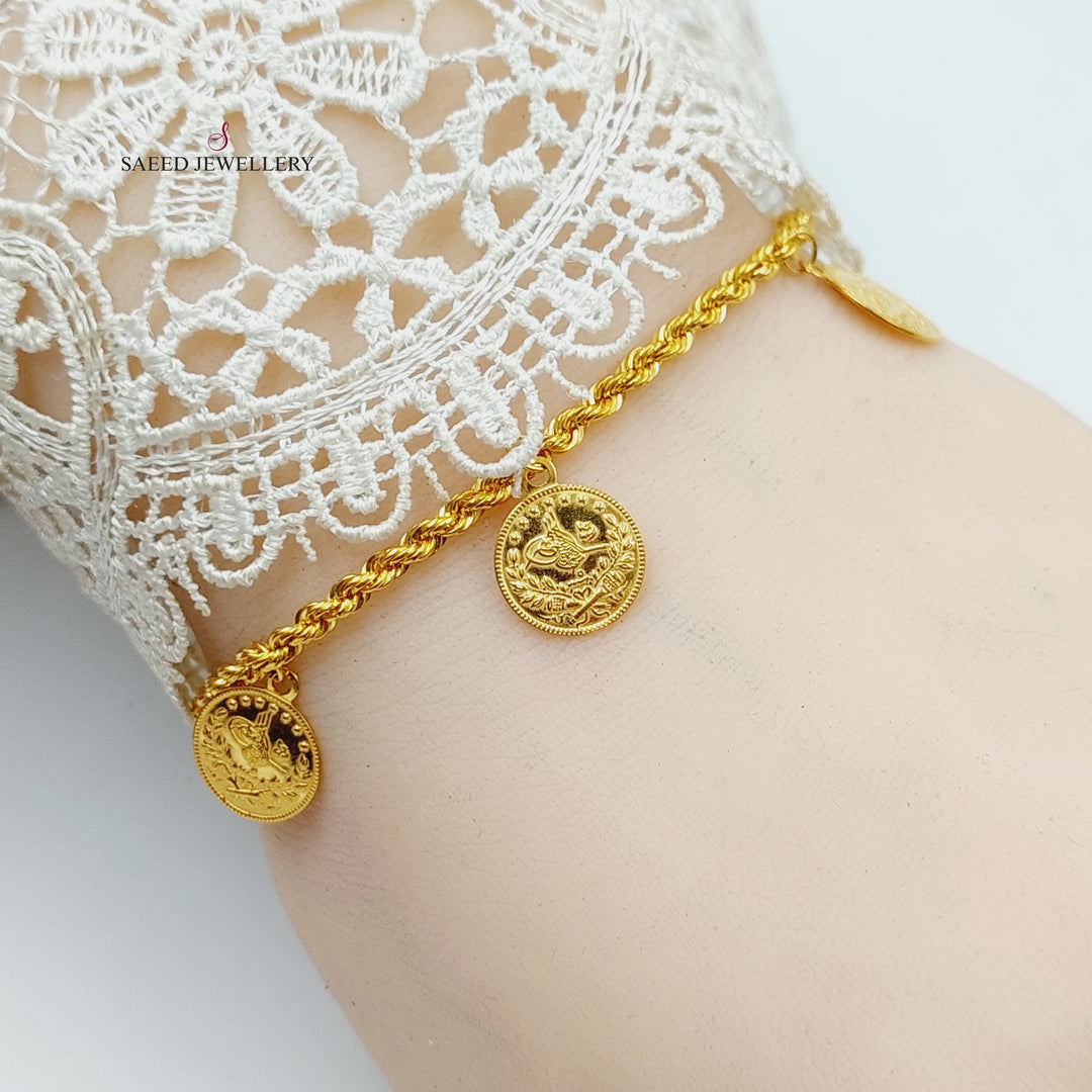 Rashadi Dandash Bracelet  Made Of 21K Yellow Gold by Saeed Jewelry-29370