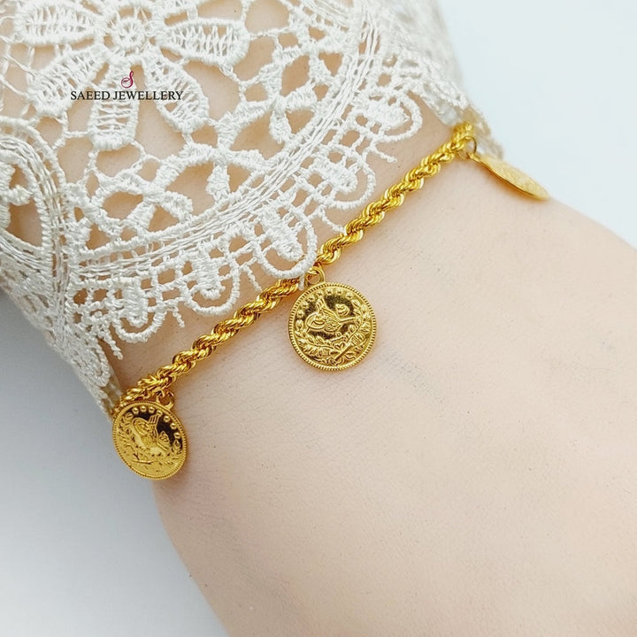 Rashadi Dandash Bracelet  Made Of 21K Yellow Gold by Saeed Jewelry-29499