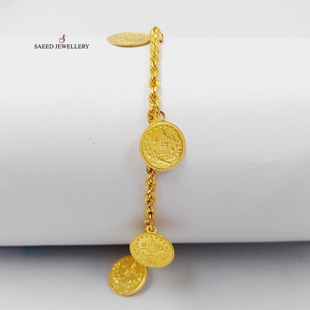 Rashadi Dandash Bracelet  Made Of 21K Yellow Gold by Saeed Jewelry-29499