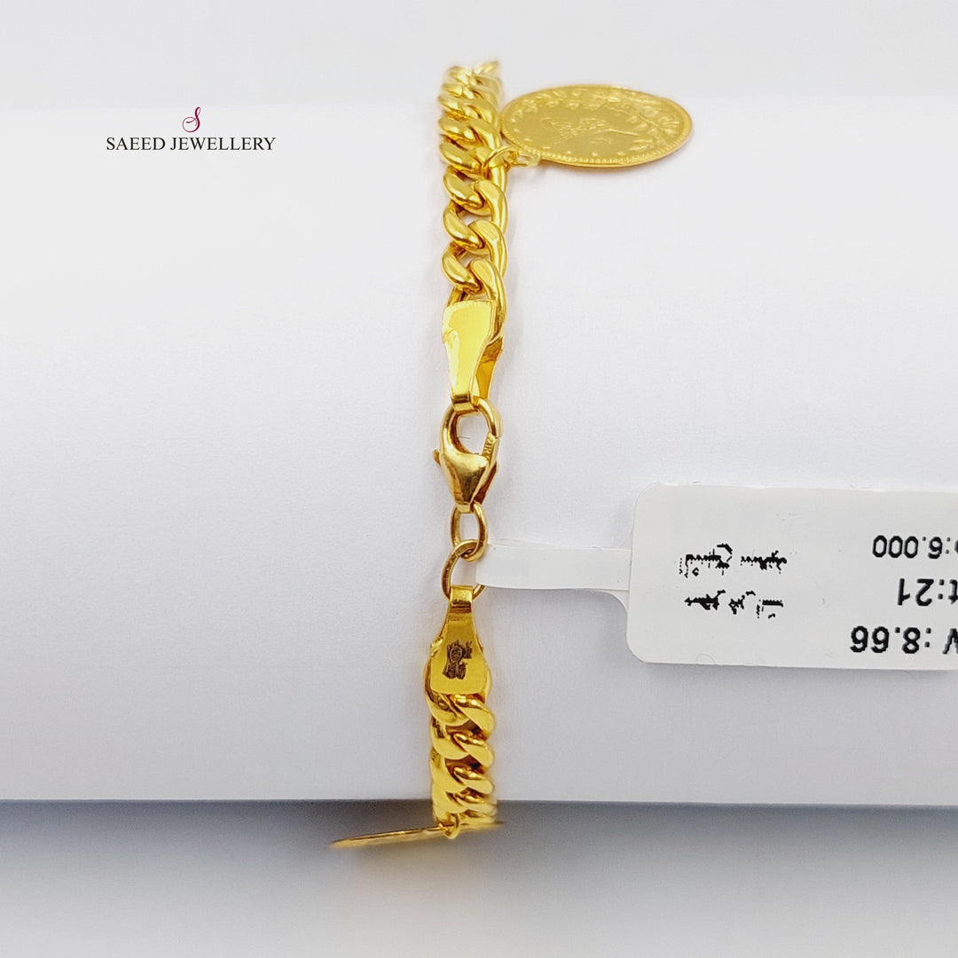 Rashadi Dandash Bracelet  Made Of 21K Yellow Gold by Saeed Jewelry-29500