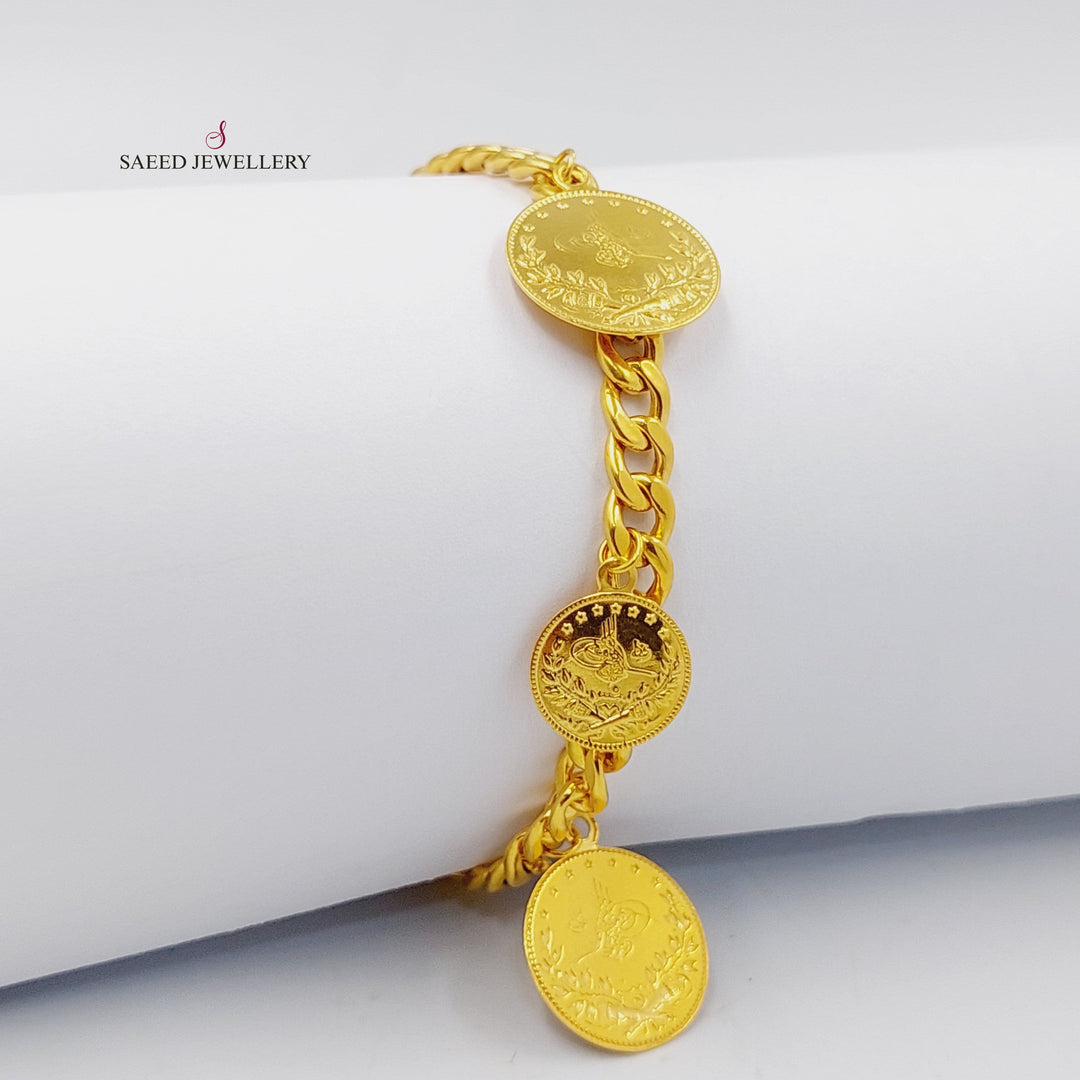 Rashadi Dandash Bracelet  Made Of 21K Yellow Gold by Saeed Jewelry-29500