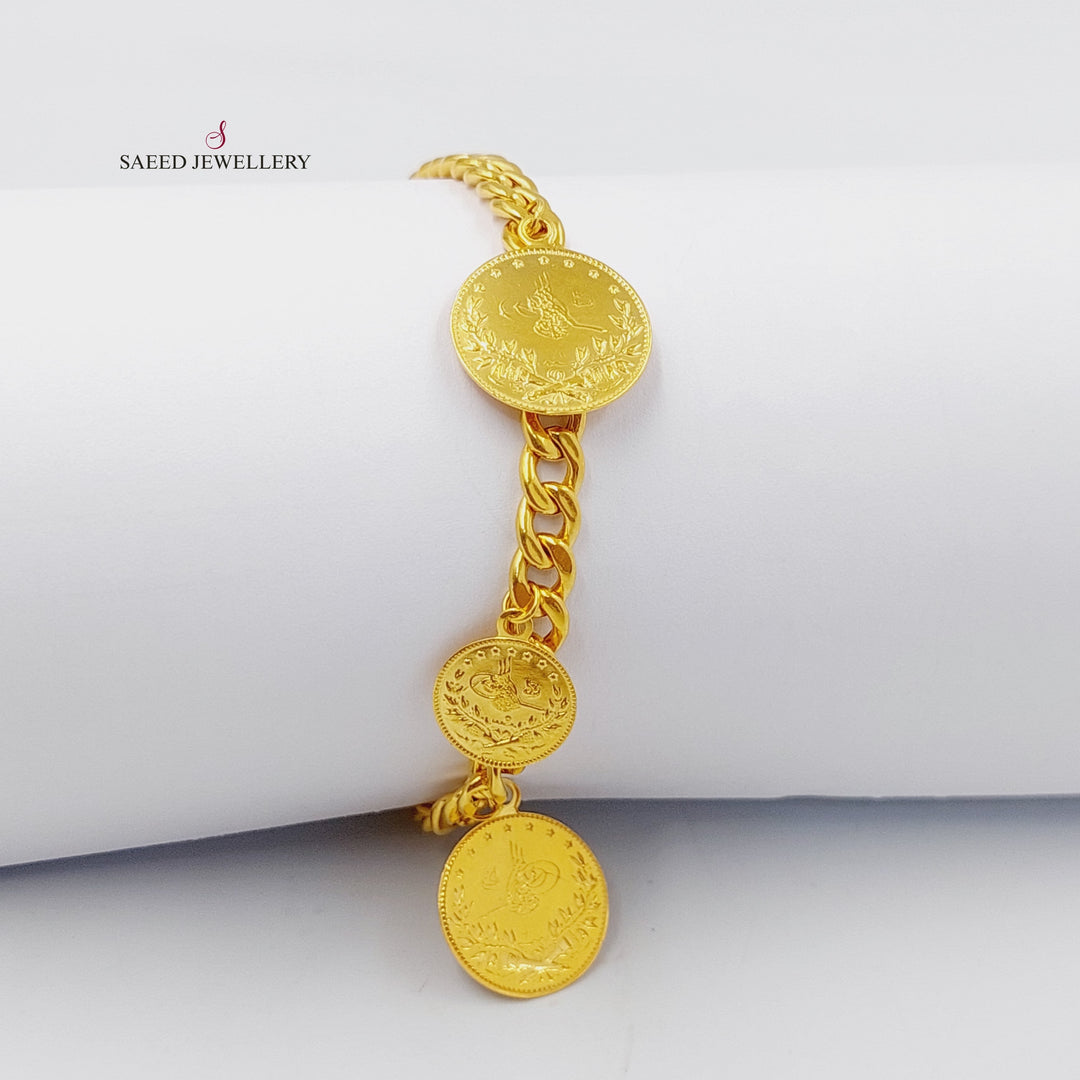 Rashadi Dandash Bracelet  Made Of 21K Yellow Gold by Saeed Jewelry-29500
