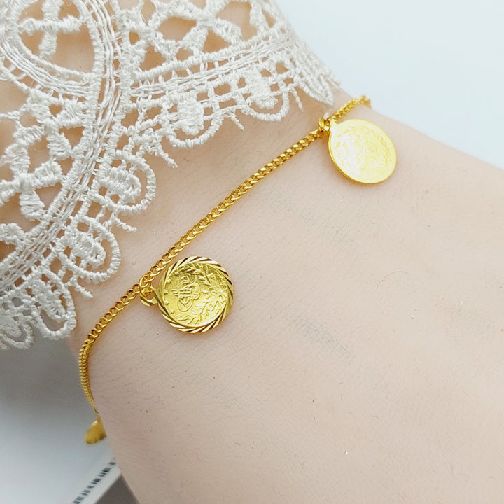 Rashadi Dandash Bracelet  Made Of 21K Yellow Gold by Saeed Jewelry-30193