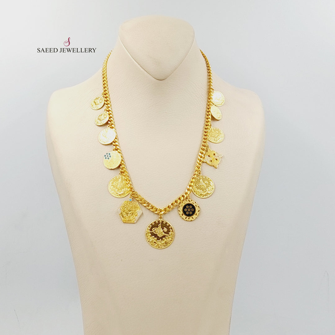 Rashadi Dandash Necklace  Made of 21K Yellow Gold by Saeed Jewelry-21k-necklace-31183