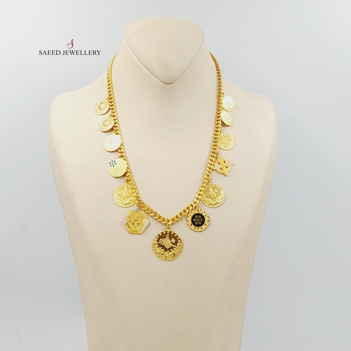 Rashadi Dandash Necklace  Made of 21K Yellow Gold by Saeed Jewelry-21k-necklace-31183