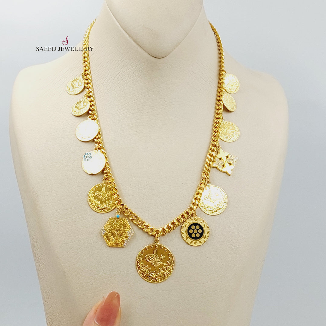 Rashadi Dandash Necklace  Made of 21K Yellow Gold by Saeed Jewelry-21k-necklace-31183