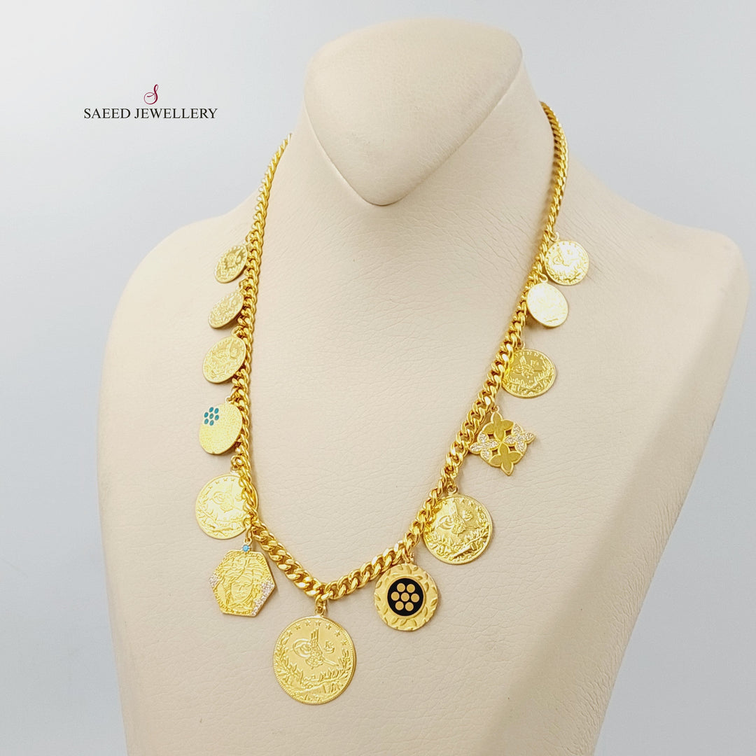 Rashadi Dandash Necklace  Made of 21K Yellow Gold by Saeed Jewelry-21k-necklace-31183