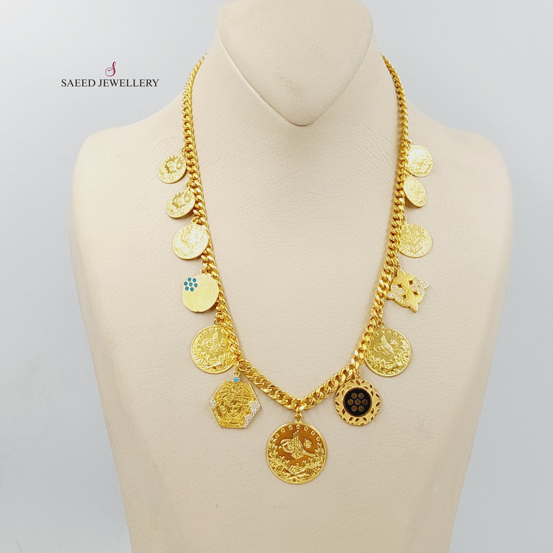 Rashadi Dandash Necklace  Made of 21K Yellow Gold by Saeed Jewelry-21k-necklace-31183