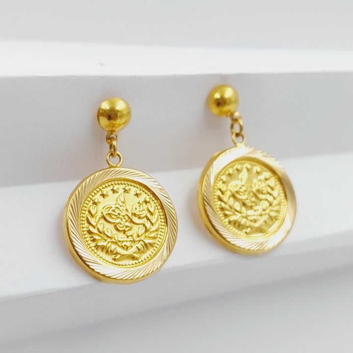 Rashadi Earrings Made Of 21K Yellow Gold by Saeed Jewelry-28416