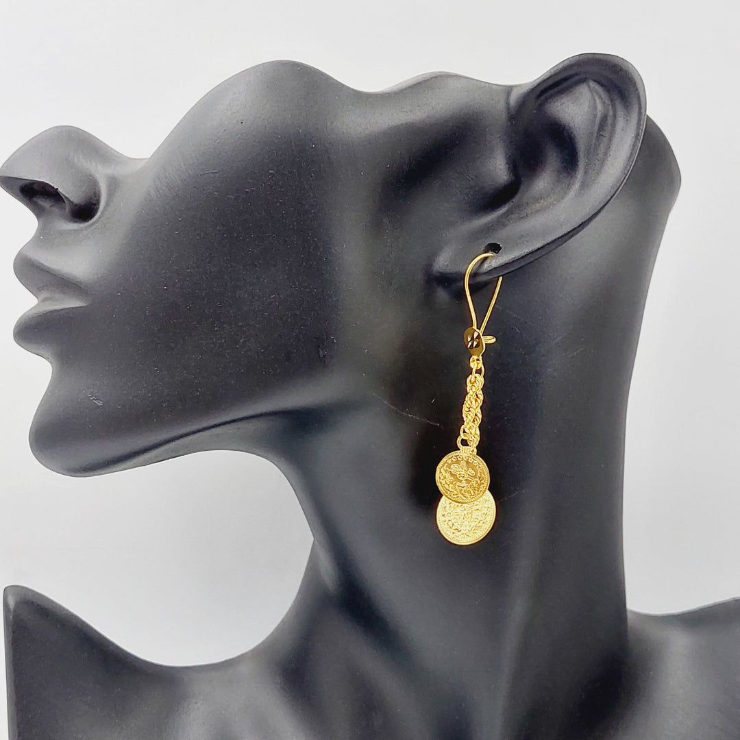 Rashadi Earrings  Made Of 21K Yellow Gold by Saeed Jewelry-28859