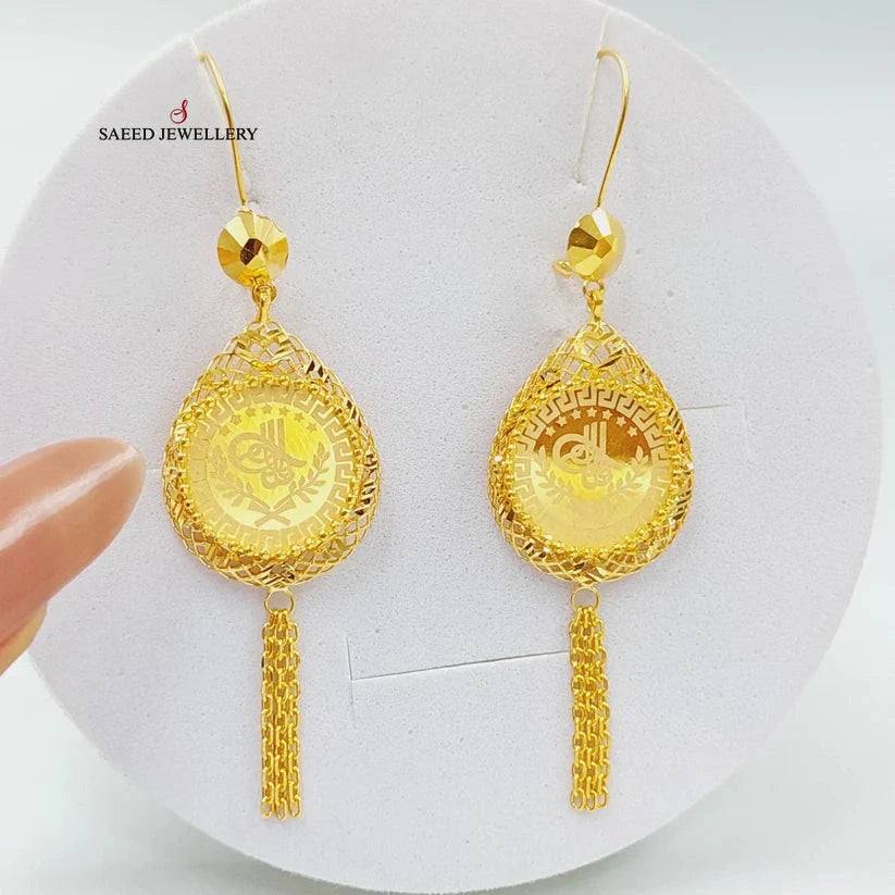 Rashadi Earrings  Made Of 21K Yellow Gold by Saeed Jewelry-29097