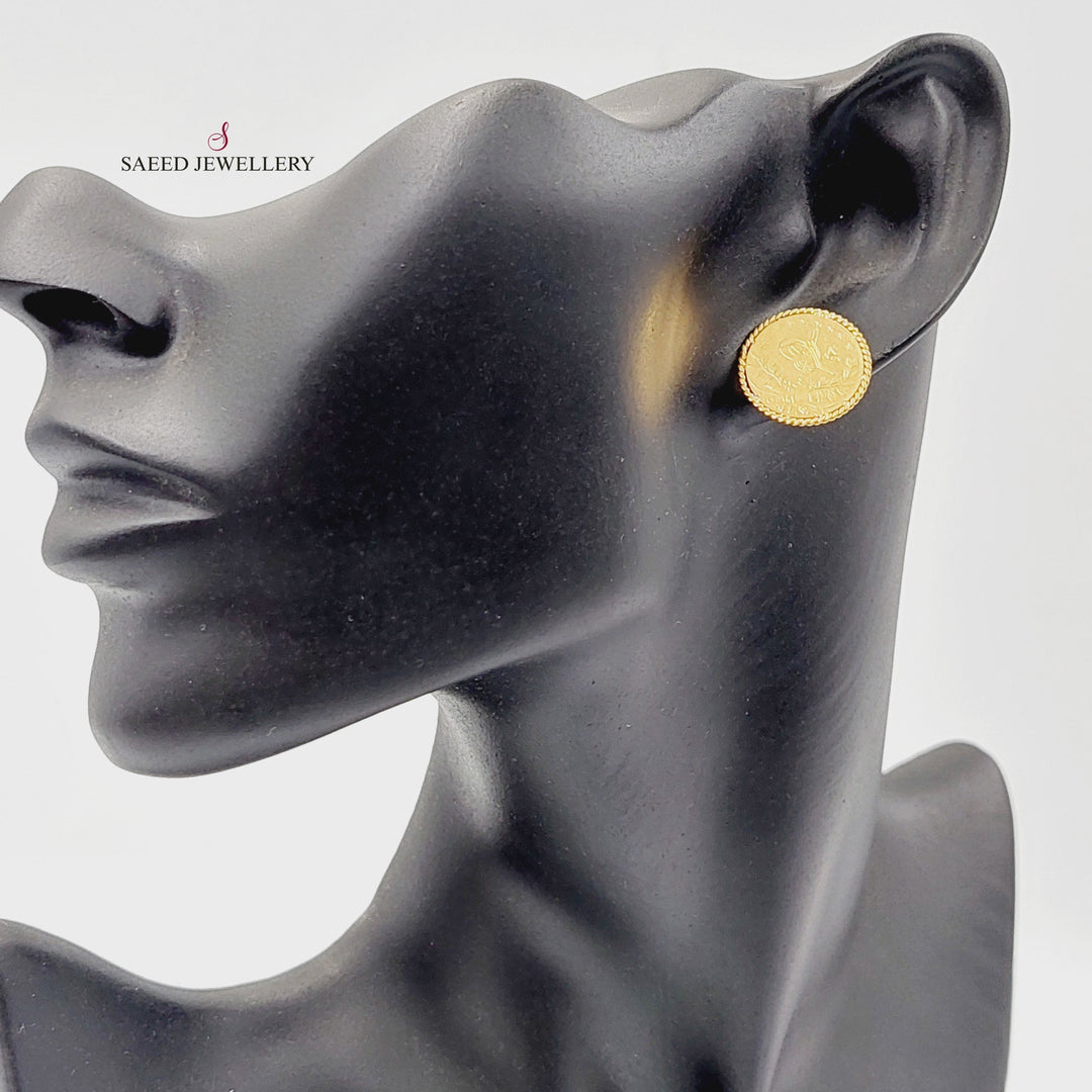 Rashadi Earrings  Made of 21K Yellow Gold by Saeed Jewelry-21k-earrings-31195