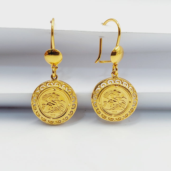 Rashadi Earrings  Made of 21K Yellow Gold by Saeed Jewelry-30805