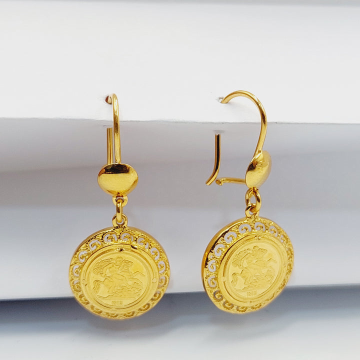 Rashadi Earrings  Made of 21K Yellow Gold by Saeed Jewelry-30805