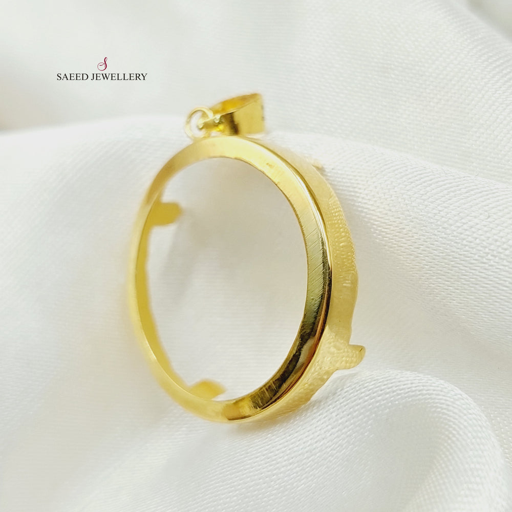 Rashadi Frame Pendant  Made Of 18K Yellow Gold by Saeed Jewelry-30761