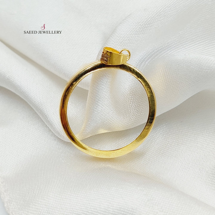 Rashadi Frame Pendant  Made Of 18K Yellow Gold by Saeed Jewelry-30761