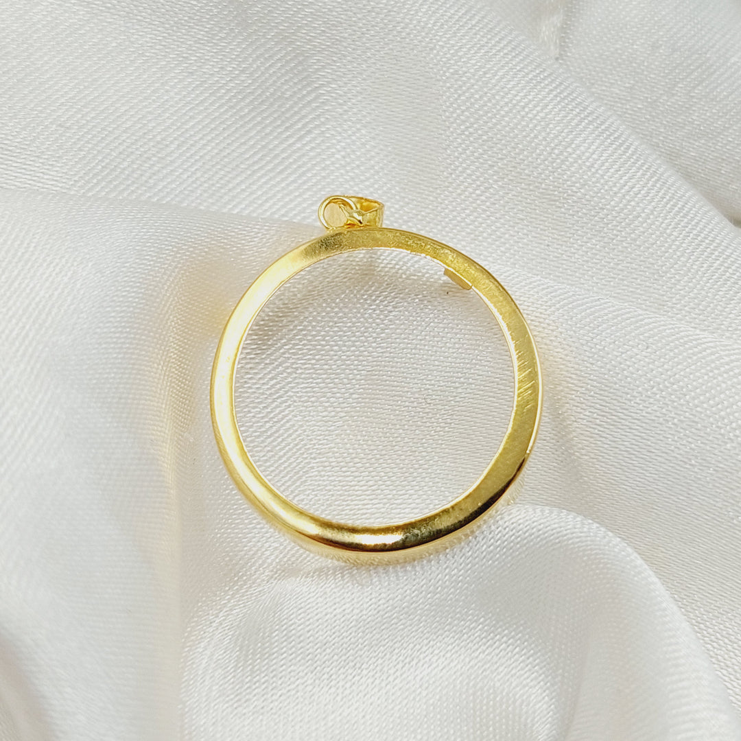 Rashadi Frame Pendant  Made Of 18K Yellow Gold by Saeed Jewelry-30762